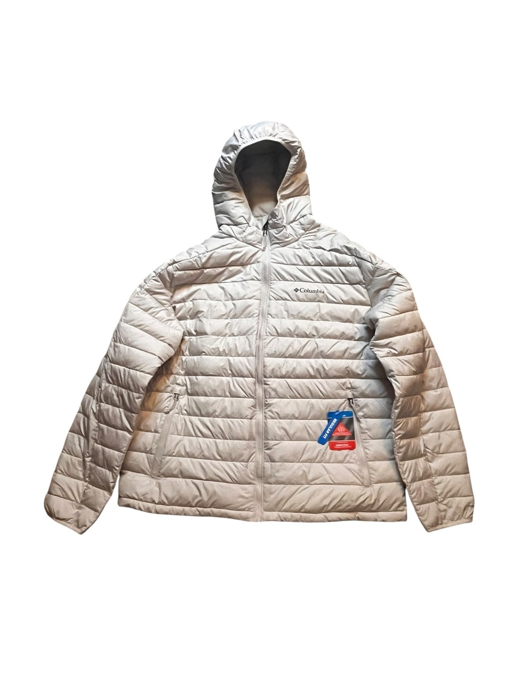 Columbia White Out 1.0 Men’s XL Hooded Ivory Jacket Omni-Heat Thermal Lining